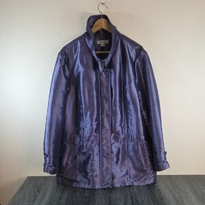 Coldwater Creek Womans XL 18  Shimmering Purple Jacket EUC